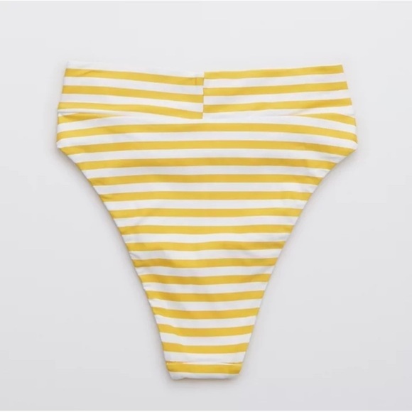 Aerie Cut Out Tie High Cut Cheeky Bikini BOTTOM ONLY - Picture 3 of 9